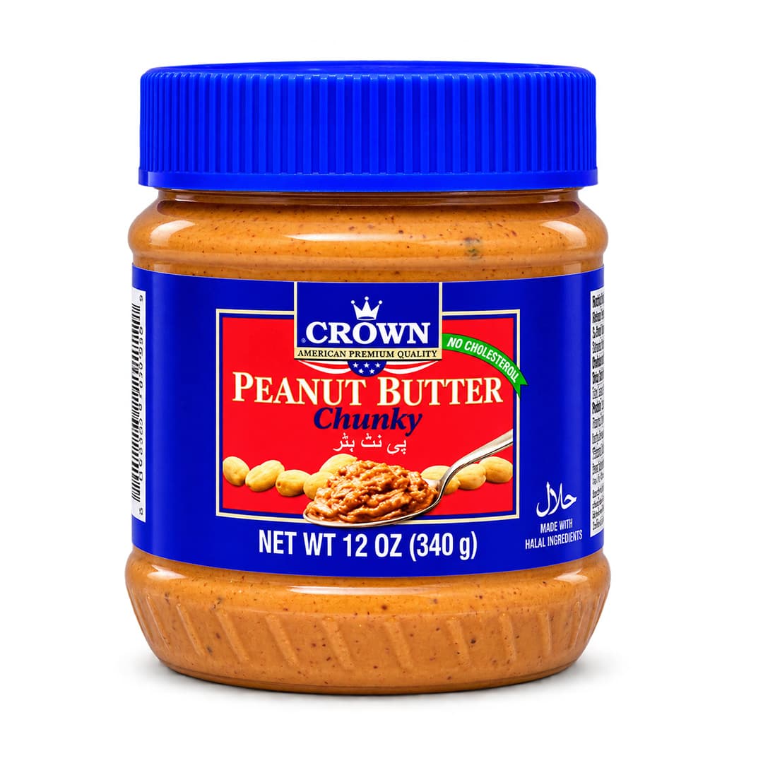 CROWN PEANUT BUTTER CHUNKY 340G