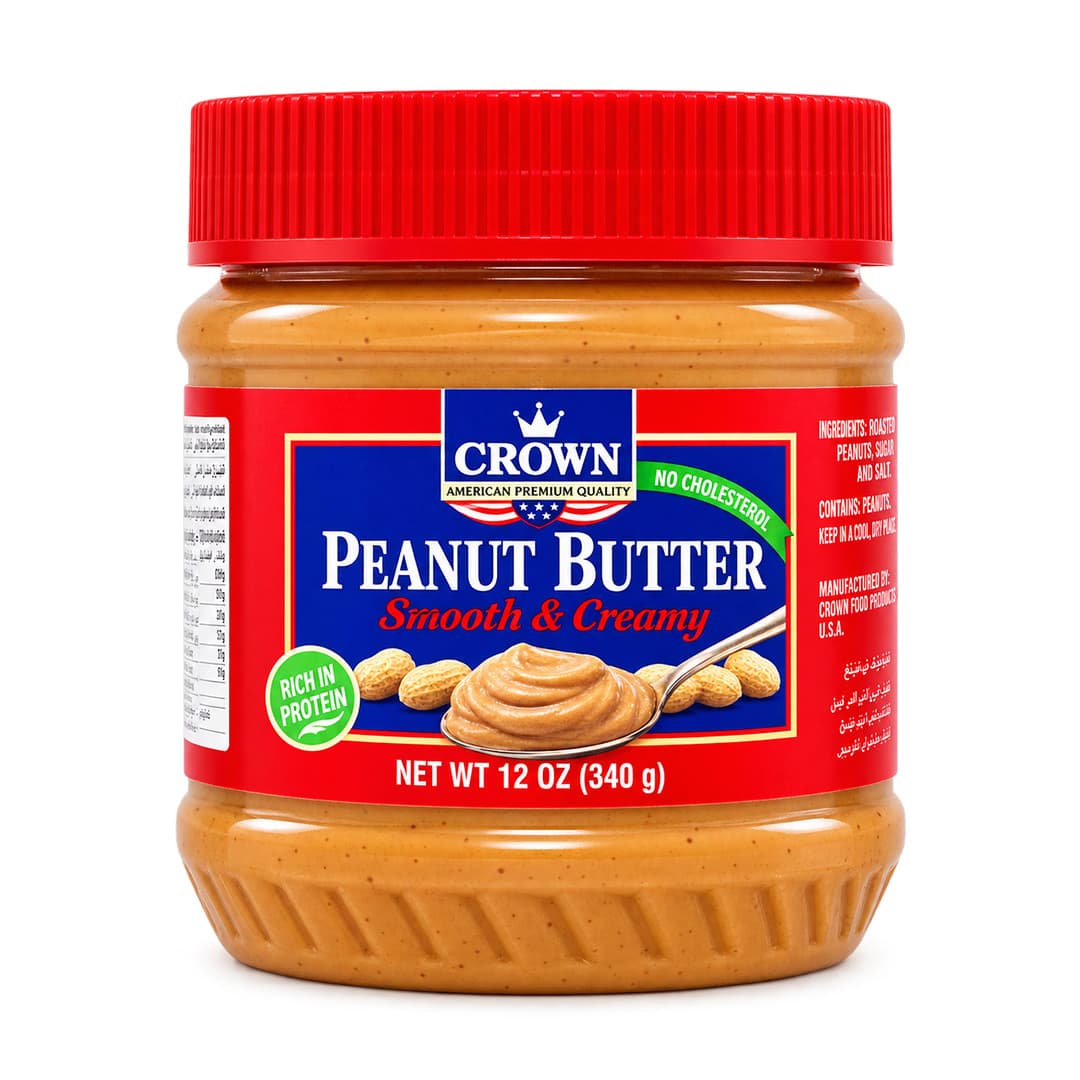 CROWN PEANUT BUTTER SMOOTH & CREAM 340G