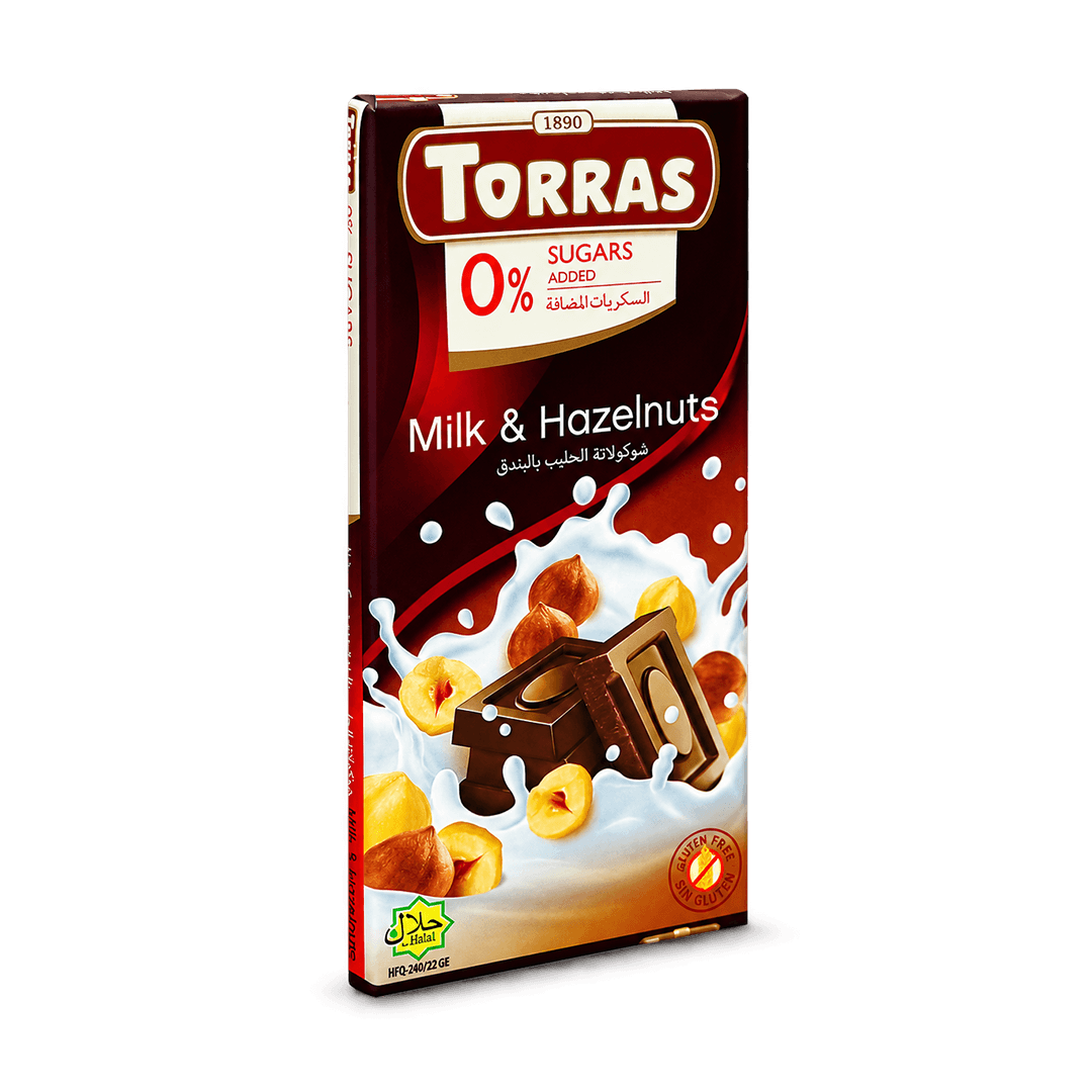 TORRAS S F MILK & HAZELNUT 75G