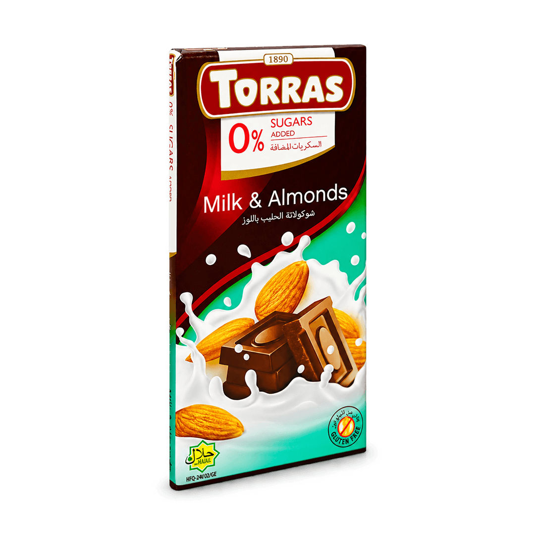 TORRAS S F MILK & ALMOND 75G