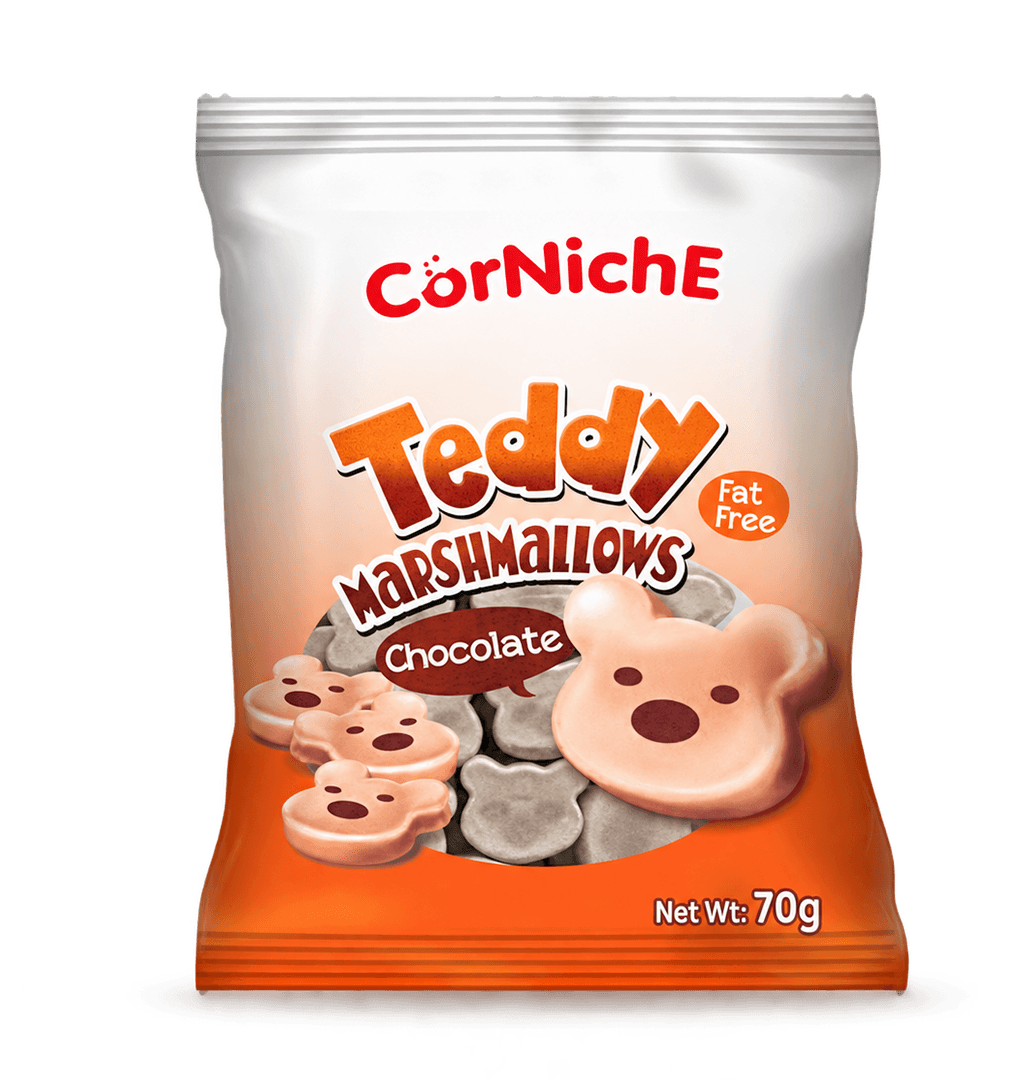 CORNICHE TEDDY CHOCOLATE MARSHMALLOW 70G