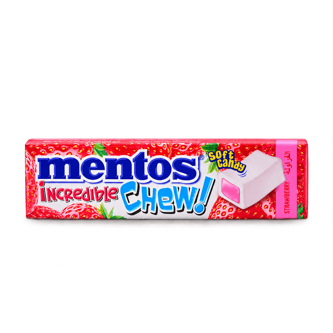 MENTOS INCREDIBLE STRAWBERRY CHEW 45G